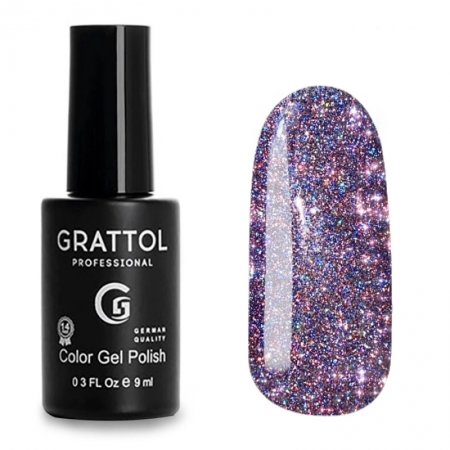 Grattol Color Gel Polish Bright - Crystal 03, светоотражающий гель-лак, 9 ml